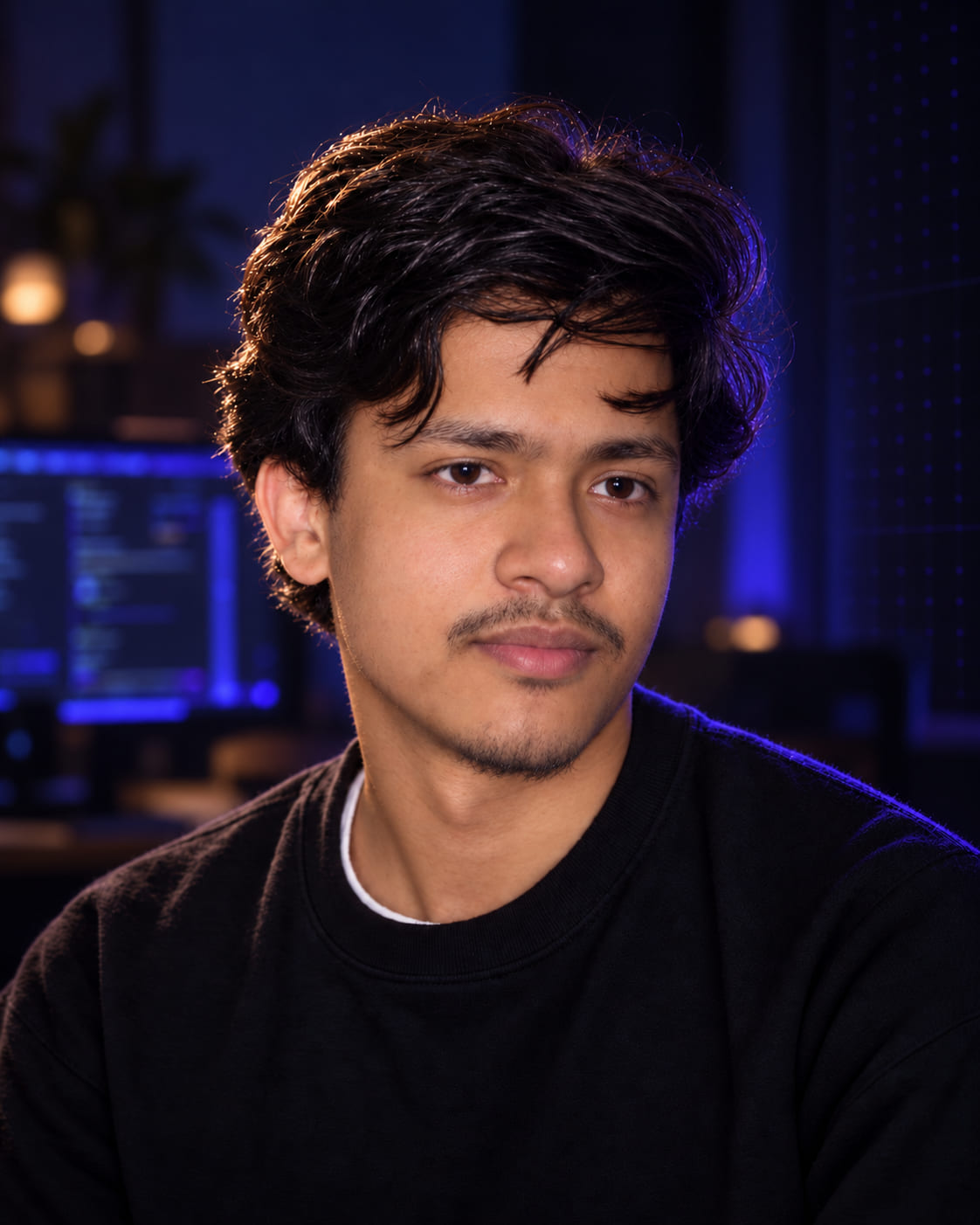 Ammar, founder of TechefyMe, at his desk